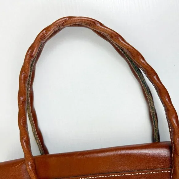 EUC Patricia Nash Vienna Tan/Brown Leather Satchel Bag - Picture 6 of 14